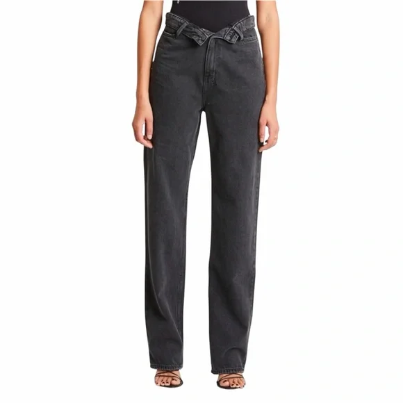 Ksubi Undone Playback Navanas Jeans Size 32 Black Baggy Wide Leg Rebel Denim - Picture 5 of 9